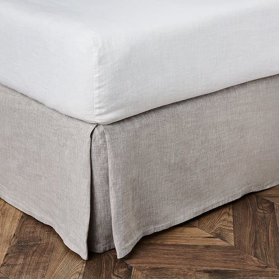 Vintage Washed Grey Marle Linen Valance