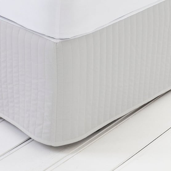 Fresh Cloud Grey Quilted Microfibre Valance