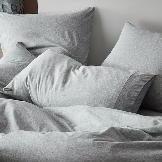 Ultra Soft Jersey Grey Marble Quilt Cover Separates