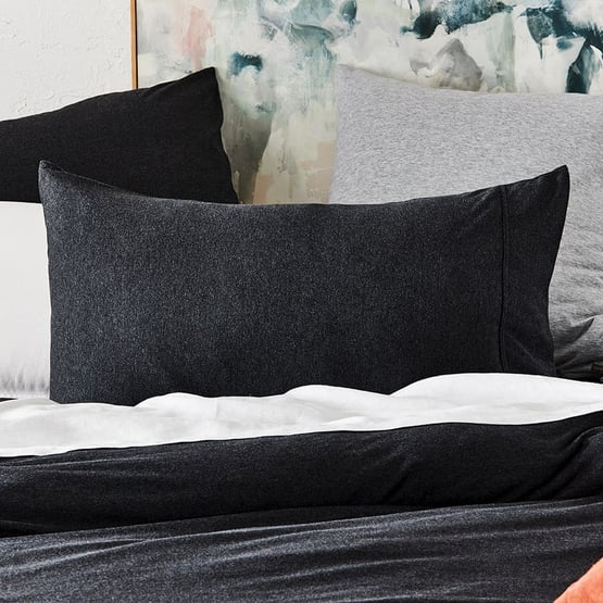Ultra Soft Jersey Black Marble Pillowcase