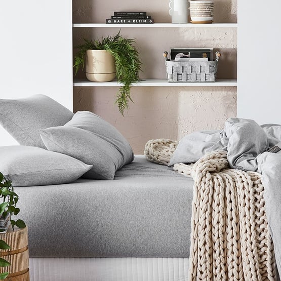 Ultra Soft Jersey Grey Marble Sheet Separates