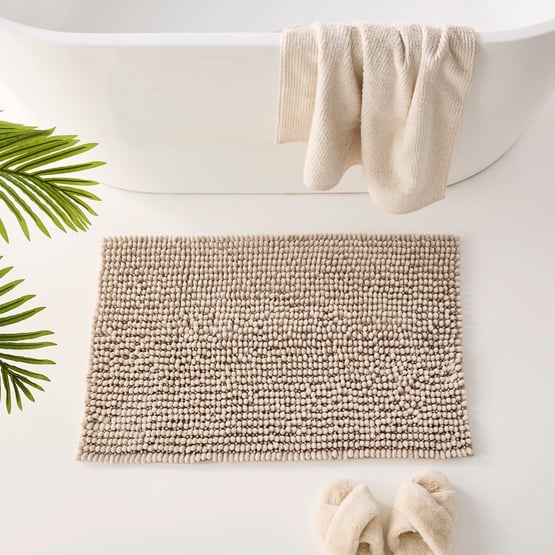 Microplush Stone Marle Bobble Bath Mat