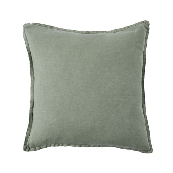 Belgian Gum Leaf Vintage Washed Linen Cushion