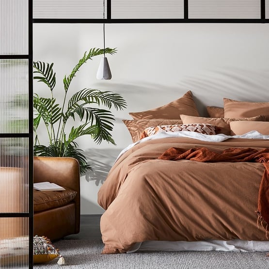 Stonewashed Cotton Earth Quilt Cover Separates