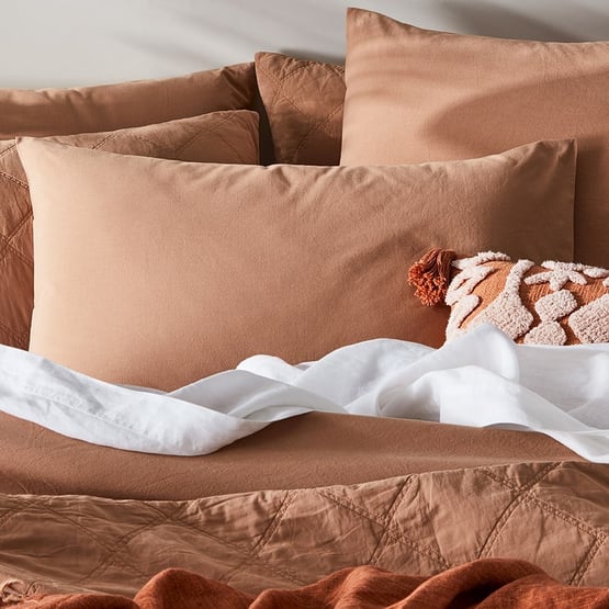 Stonewashed Cotton Earth Quilt Cover Separates