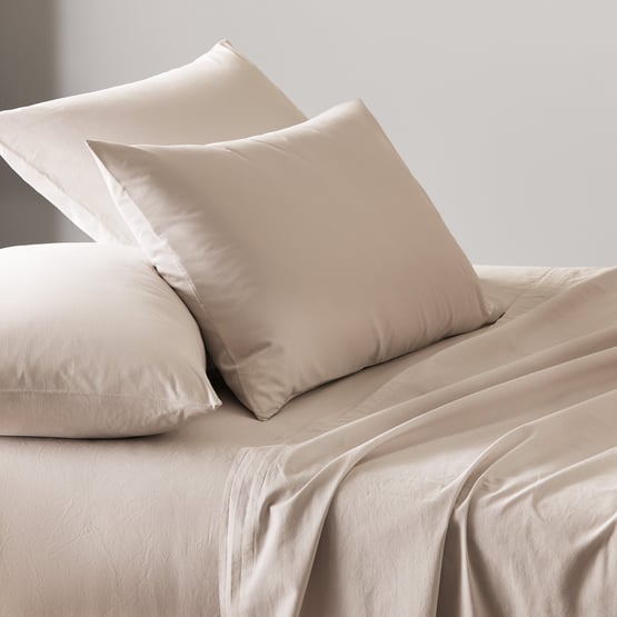 Stonewashed Cotton Silver Sheet Separates