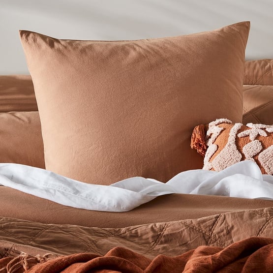 Stonewashed Cotton Earth Pillowcase