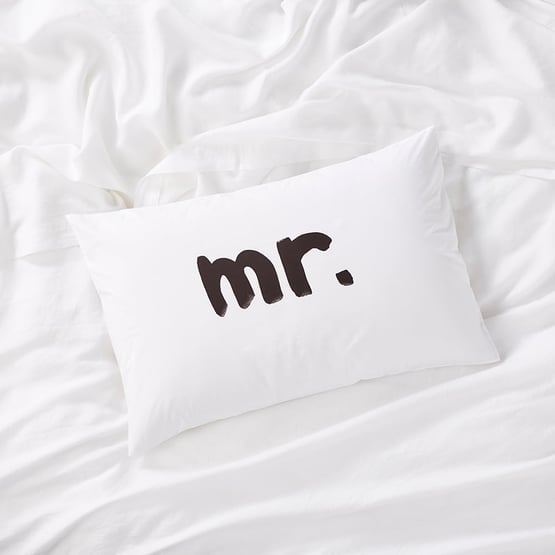 Text Pillowcase Mr.