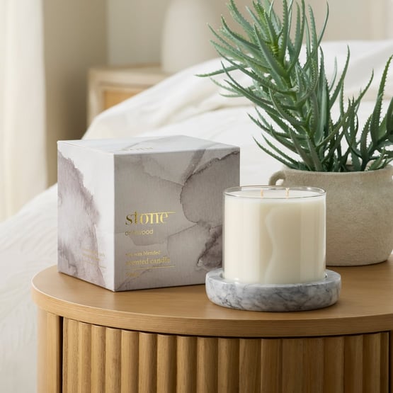Stone Driftwood Candle 500g