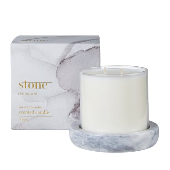 Stone Driftwood Candle 500g