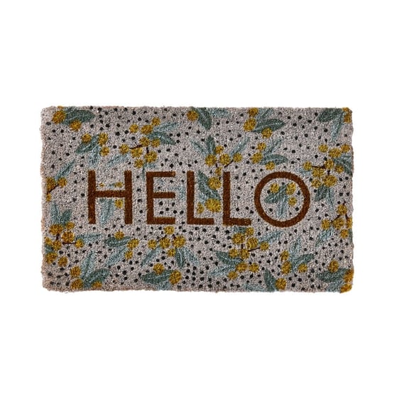 Coir Hello Spot Wattle Doormat