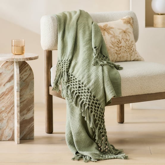 Macrame Forest Knot Throw