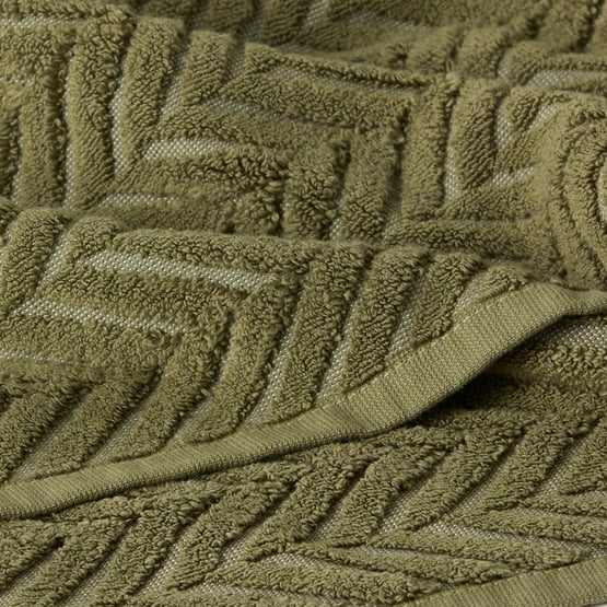 Mimosa Avocado Marle Textured Towel Range