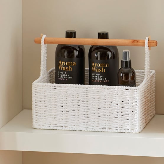 Kendrick White Shelf Storage Basket