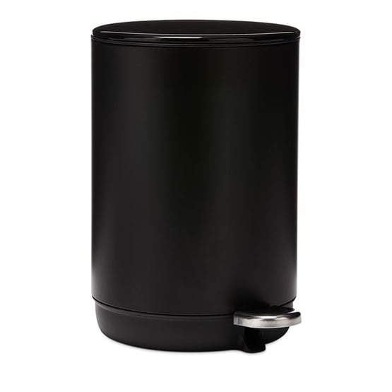 Round Black Metal Dust Bin