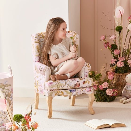 Fleur Harris Woodlands Pink Mini Armchair