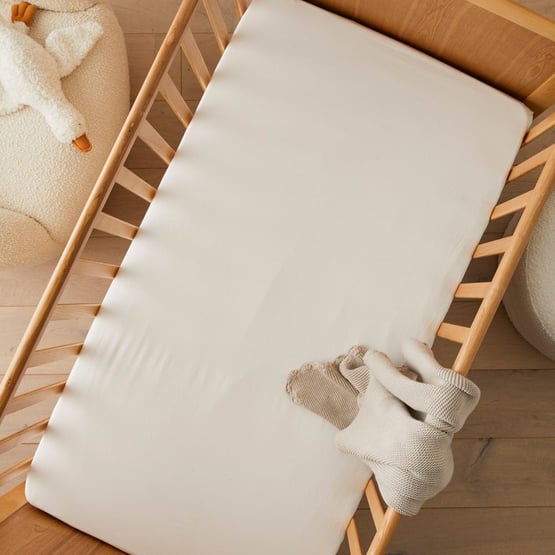 Stonewashed Cotton White Pebble Fitted Sheets Pack of 2