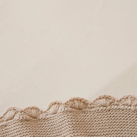 Stonewashed Cotton White Pebble Fitted Sheets Pack of 2