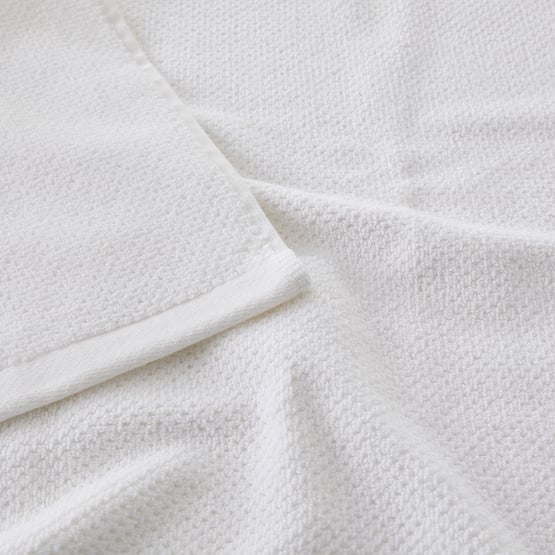 Comfort Collection White Textured Towel Range