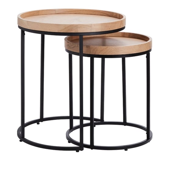 Salvador Black & Natural Nesting Table