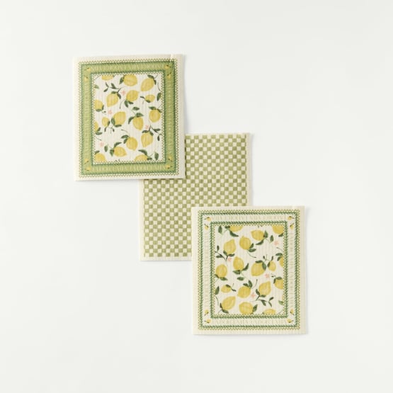 Sorrento Printed Dishcloth Pack of 3