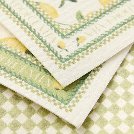 Sorrento Printed Dishcloth Pack of 3