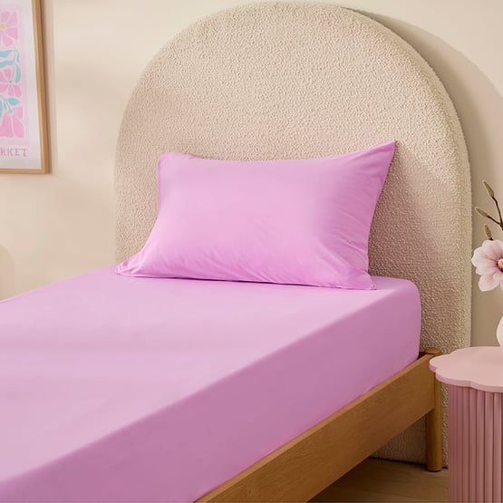 Cotton Jersey Lilac Fitted Sheet Set