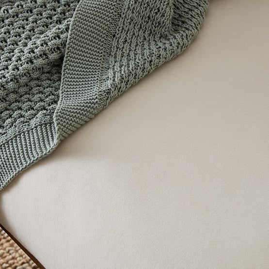 Cotton Jersey Natural Fitted Sheet Set Pack of 2