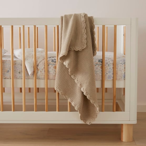 Lennox Natural Organic Cotton Baby Blanket