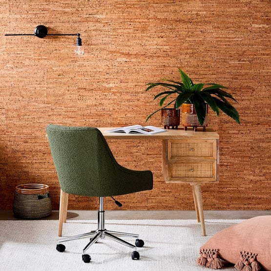 Neville Forest Boucle Desk Chair 