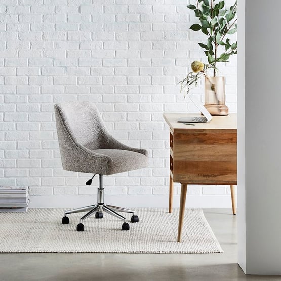 Neville Natural Boucle Desk Chair