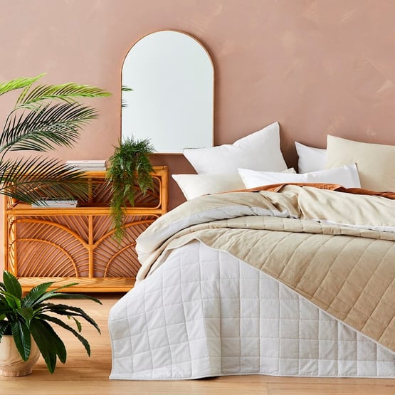 Olsen Natural & White Coverlet Separates