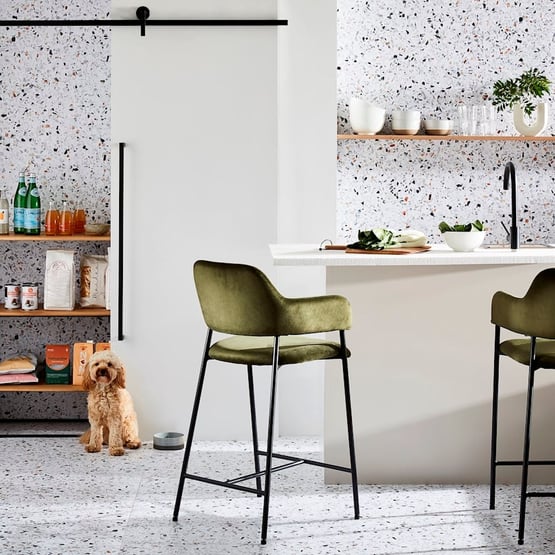 Rhodes Olive Counter Stool