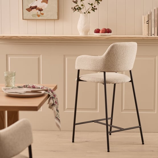 Rhodes Pearl Boucle Counter Stool