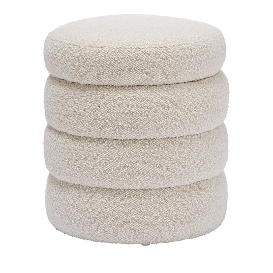 Memphis Cream Boucle Storage Ottoman