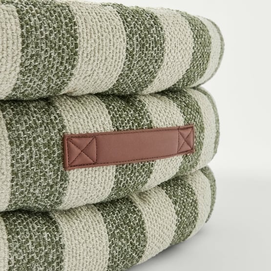 Ziggy Forest & Sage Stripe Pet Bed