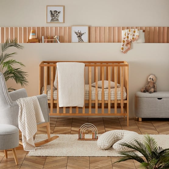 Bobbi Bamboo Waffle Oat Cot Quilt Cover