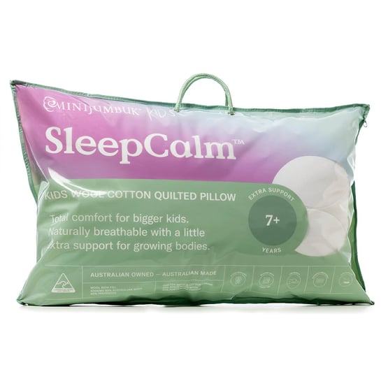 Sleep Calm Medium Profile Kids Wool Cotton Quilted Pillow