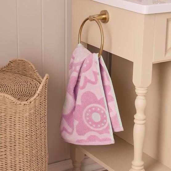 Poppy Floral Lilac & Mint Face Washers Pack of 2