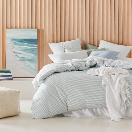 Ultra Soft Jersey Stem Stripe Quilt Cover Separates