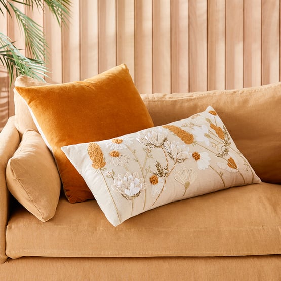 Mable Natural Floral Cushion