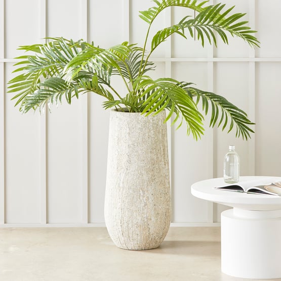 Odyssey Rustic Tall White Pot