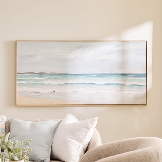 Ocean Misty Bay Landscape Canvas