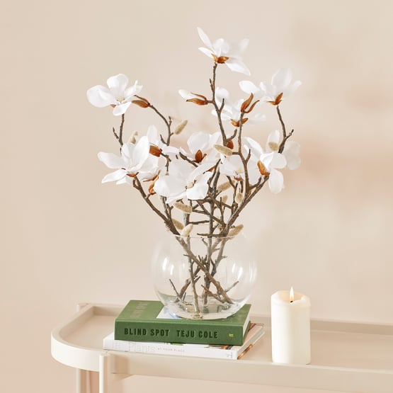 White Magnolia In Vase 