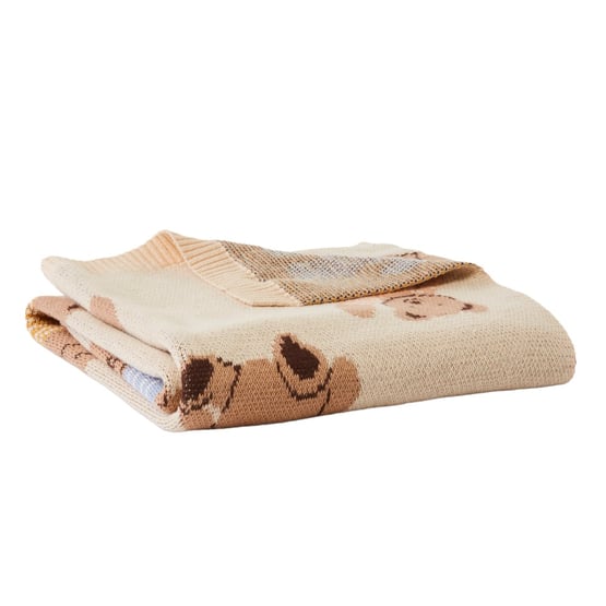 Novelty Cotton Teddy Time Baby Blanket