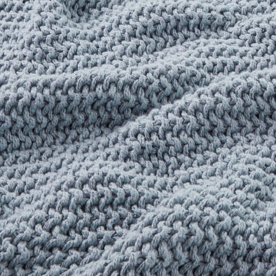 Hallstatt Light Denim Chunky Knit Throw