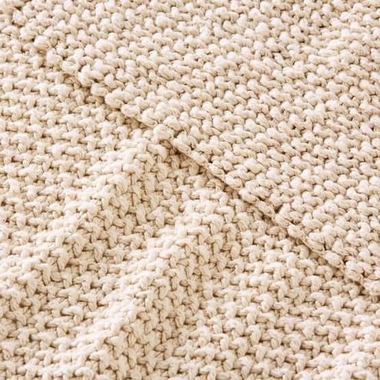 Hallstatt Natural Chunky Knit Throw 
