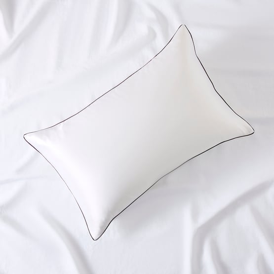 Pure Silk Antique White & Black Pillowcases