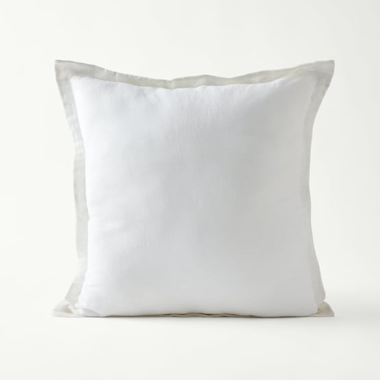 Jamie Linen White Cotton Cushion