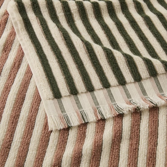 European Sophia Spinach & Bran Turkish Cotton Towel Range